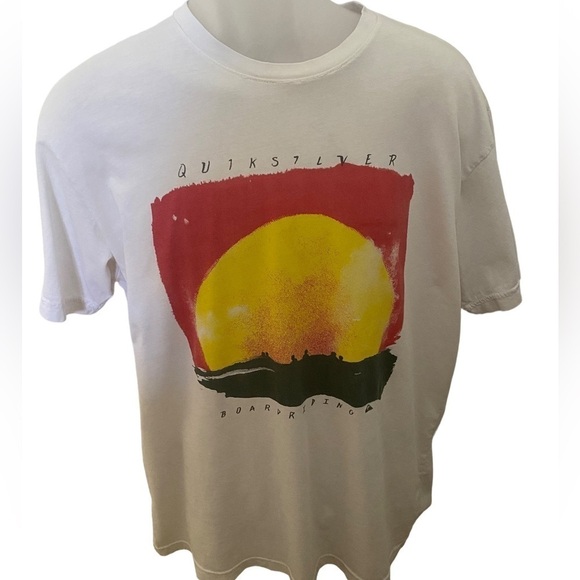 QUIKSILVER Boardriding Sunset Surf Tee Shirt Men L Large - Picture 1 of 6